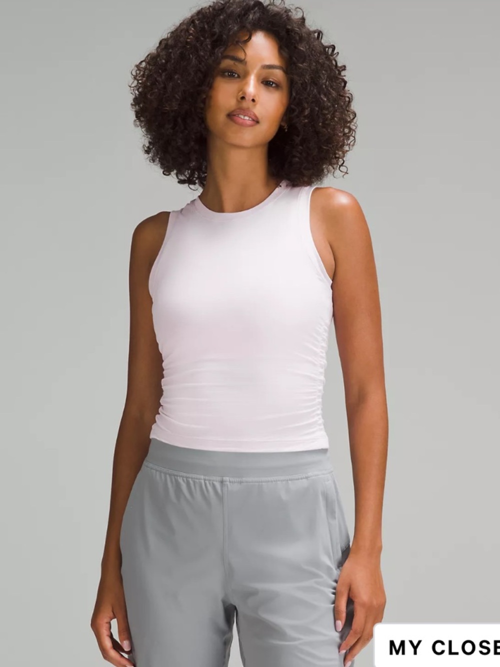 Lululemon License to Train Tank Pink Size 6 Ruched Side